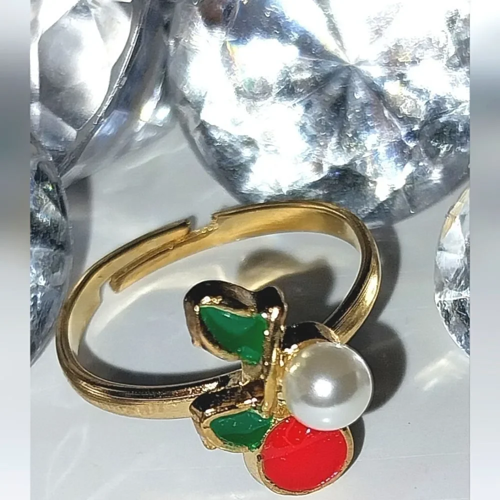 Super cute girls jeweled adjustable ring